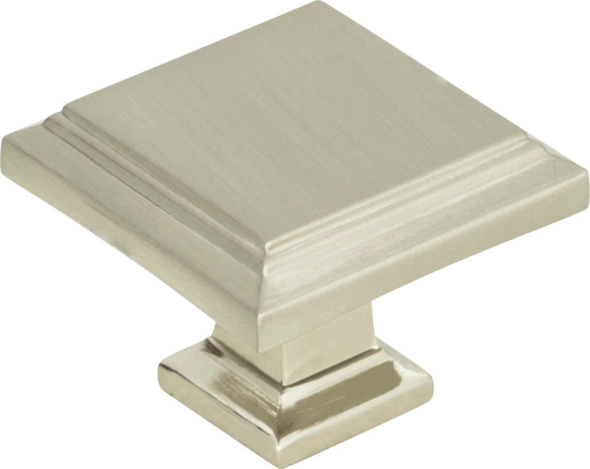 Atlas Homewares Sutton Place Square Knob 1 1/4 Inch Brushed Nickel
