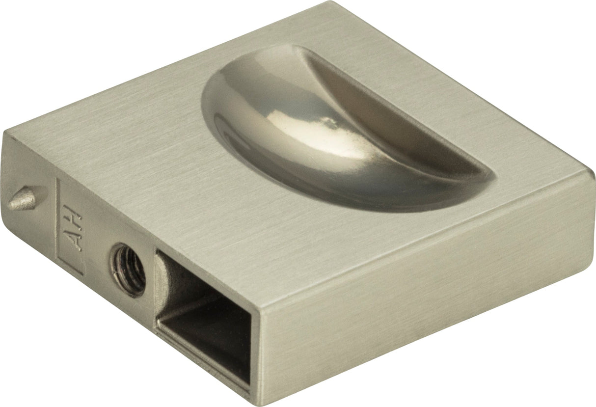 Atlas Homewares Thin Square Knob 1 1/4 Inch Brushed Nickel