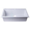 ALFI brand AB3020DI-W White 30" Drop-In Single Bowl Granite Composite Kitchen Sink