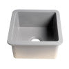 Gray Matte Square 18" x 18" Undermount / Drop In Fireclay Prep Sink
