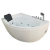 EAGO AM161-R 5' Single Person Corner White Acrylic Whirlpool Bath Tub - Drain on Right