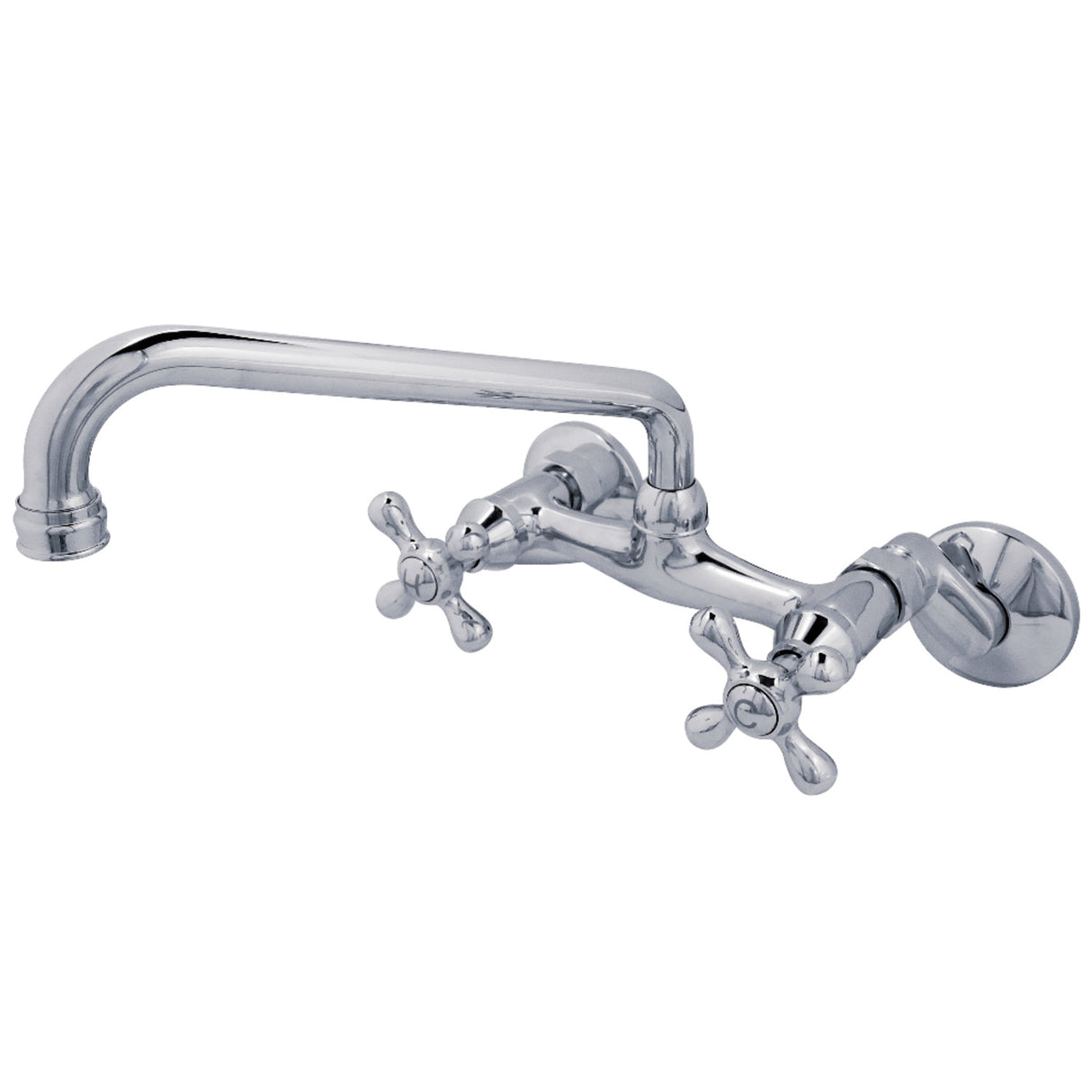 Kingston Brass Kingston 6-Inch Adjustable Center Wall Mount Kitchen Faucet, Polished Chrome