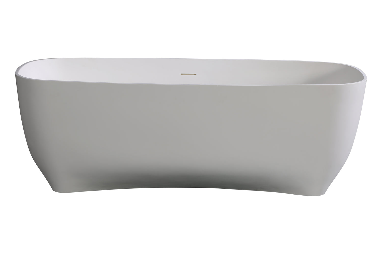 67" White Matte Solid Surface Resin Bathtub