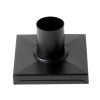 5" x 5" Black Matte Square Stainless Steel Shower Drain with Groove Holes