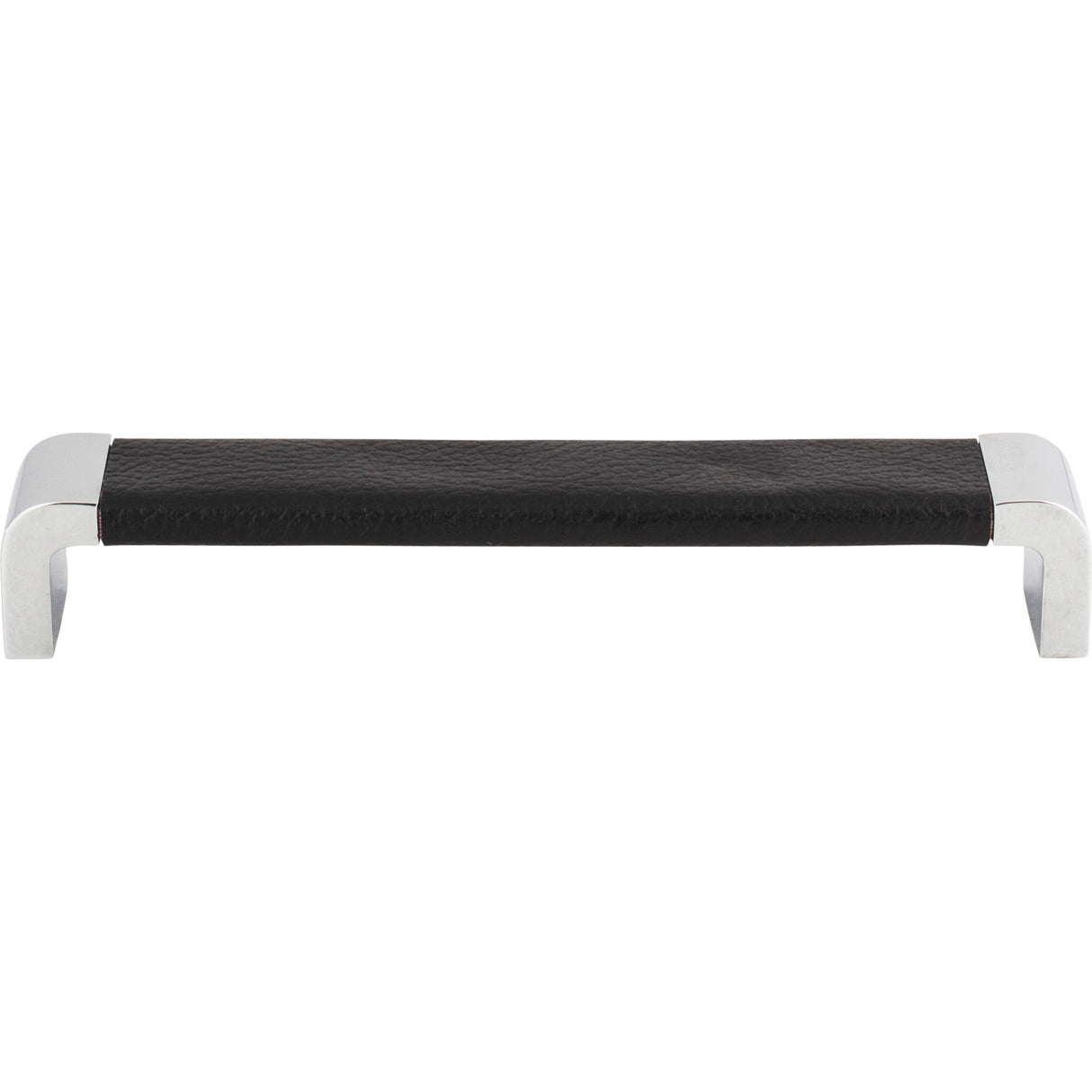 Atlas Homewares Paradigm Pull 6 5/16 Inch (c-c) CH & Black Leather