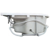 EAGO AM124ETL-L 6 ft Left Corner Acrylic White Whirlpool Bathtub for Two