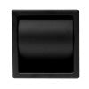 ALFI brand ABTPC77-BLA Black Matte Stainless Steel Recessed Toilet Paper Holder with Cover