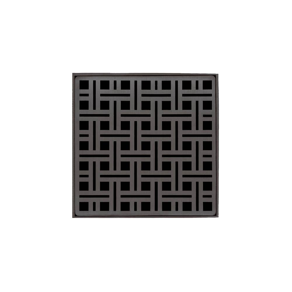 Infinity Drain VDB 5-A 5” x 5” VD 5 - Strainer - Lines Pattern & 2" Throat w/ABS Bonded Flange 2”, 3”, & 4” Outlet