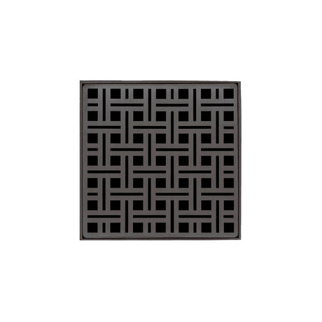 Infinity Drain VDB 5-A 5” x 5” VD 5 - Strainer - Lines Pattern & 2" Throat w/ABS Bonded Flange 2”, 3”, & 4” Outlet