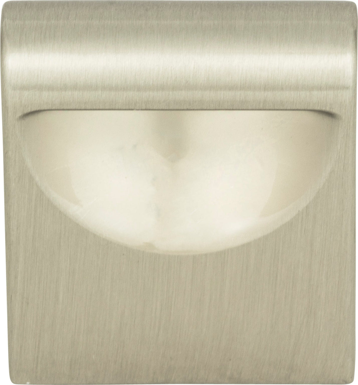 Atlas Homewares Round Rail Knob 1 1/8 Inch Brushed Nickel