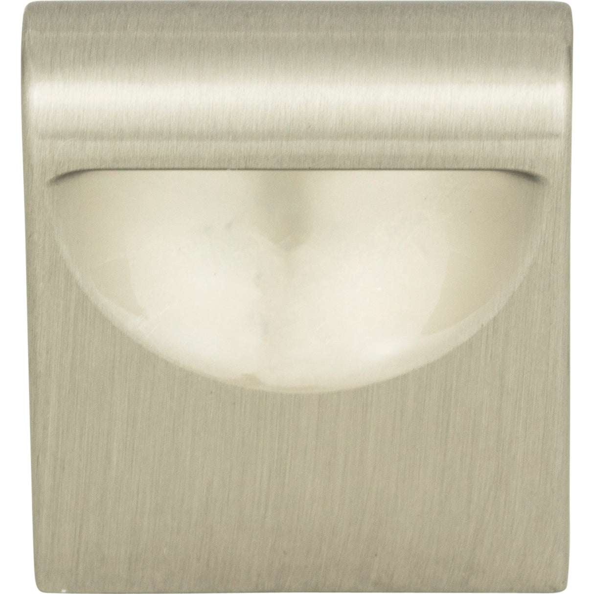 Atlas Homewares Round Rail Knob 1 1/8 Inch Brushed Nickel