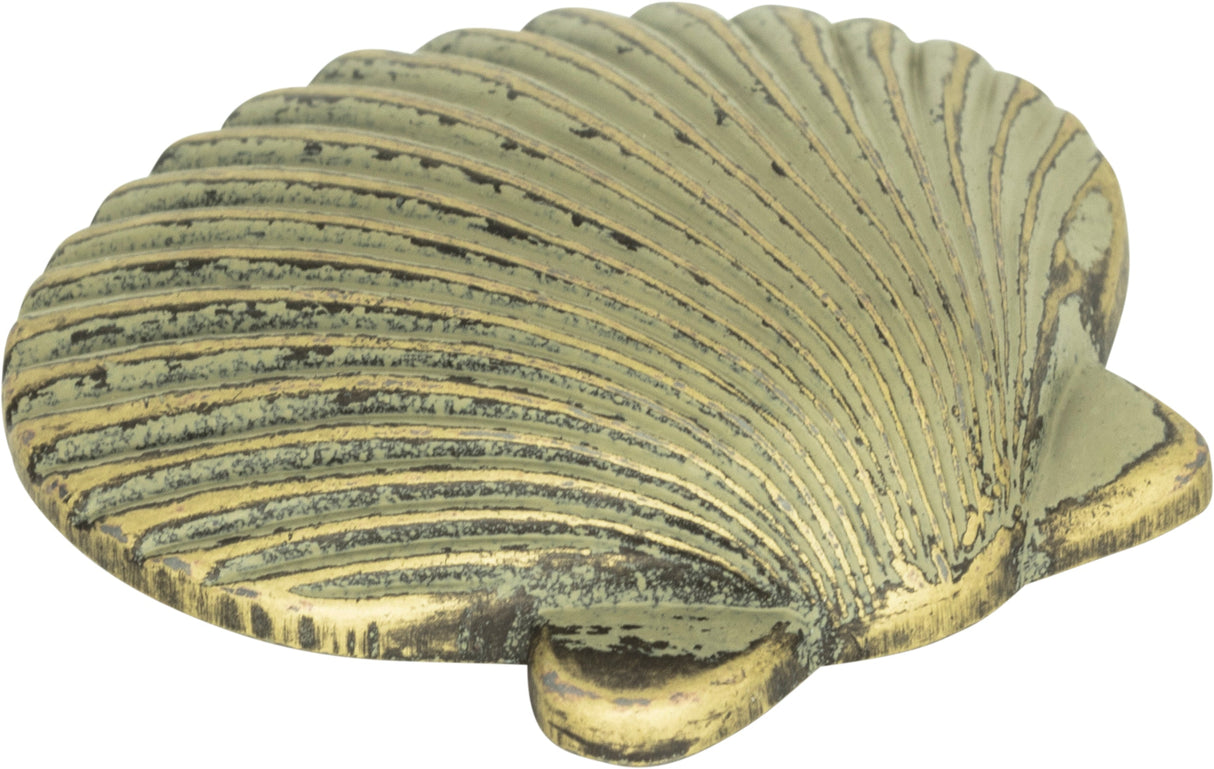 Atlas Homewares Clamshell Knob 2 Inch Verdigris