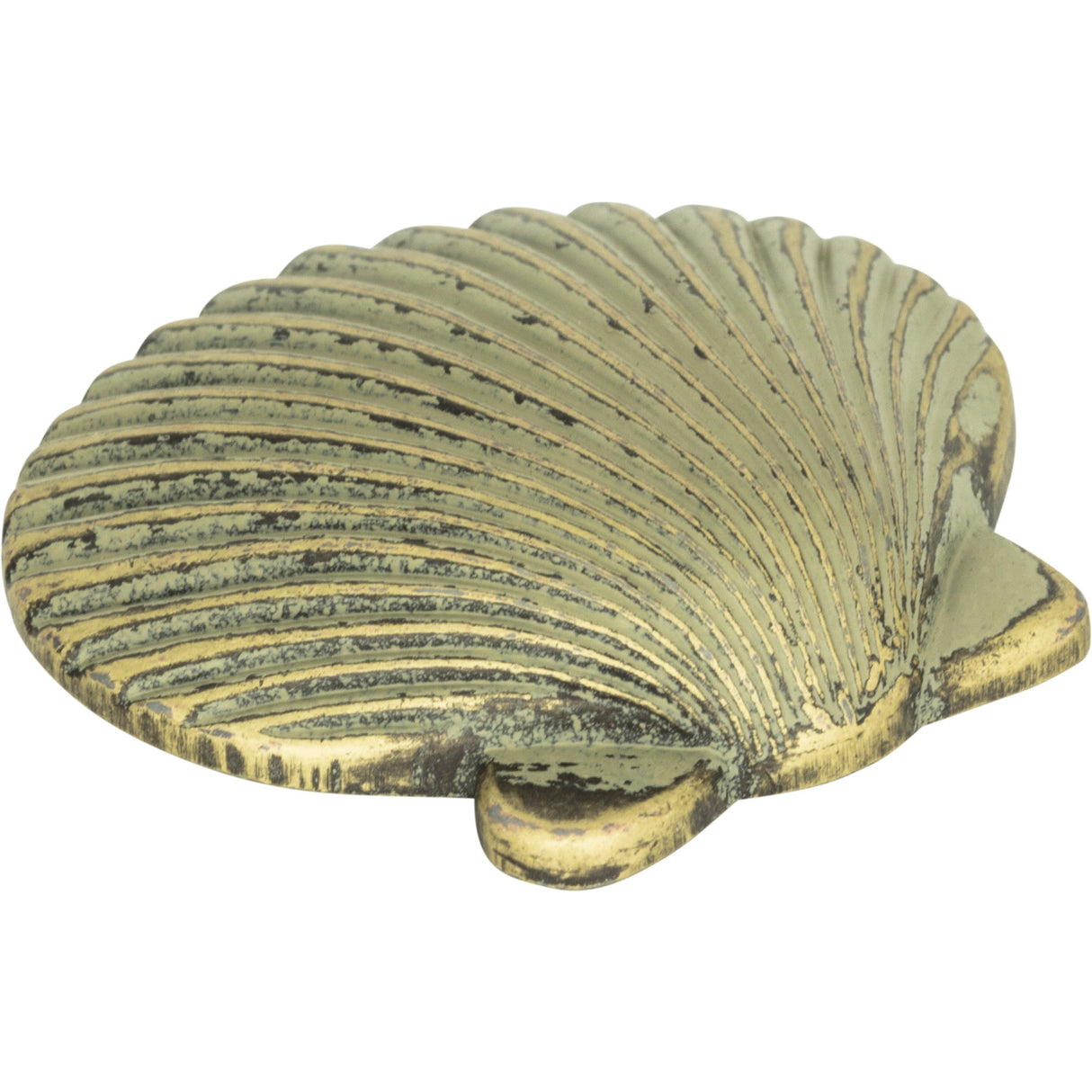 Atlas Homewares Clamshell Knob 2 Inch Verdigris