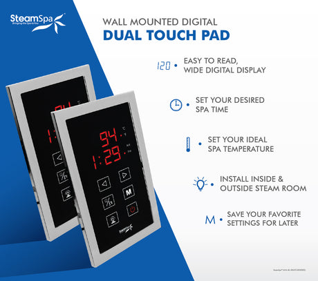 SteamSpa Dual Touch Control Panel DTPCH