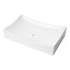 ALFI brand ABC904 White 26" Fancy Rectangular Above Mount Ceramic Sink