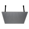 Matte Black Stainless Steel 20" Square Ultra-Thin Rain Shower Head