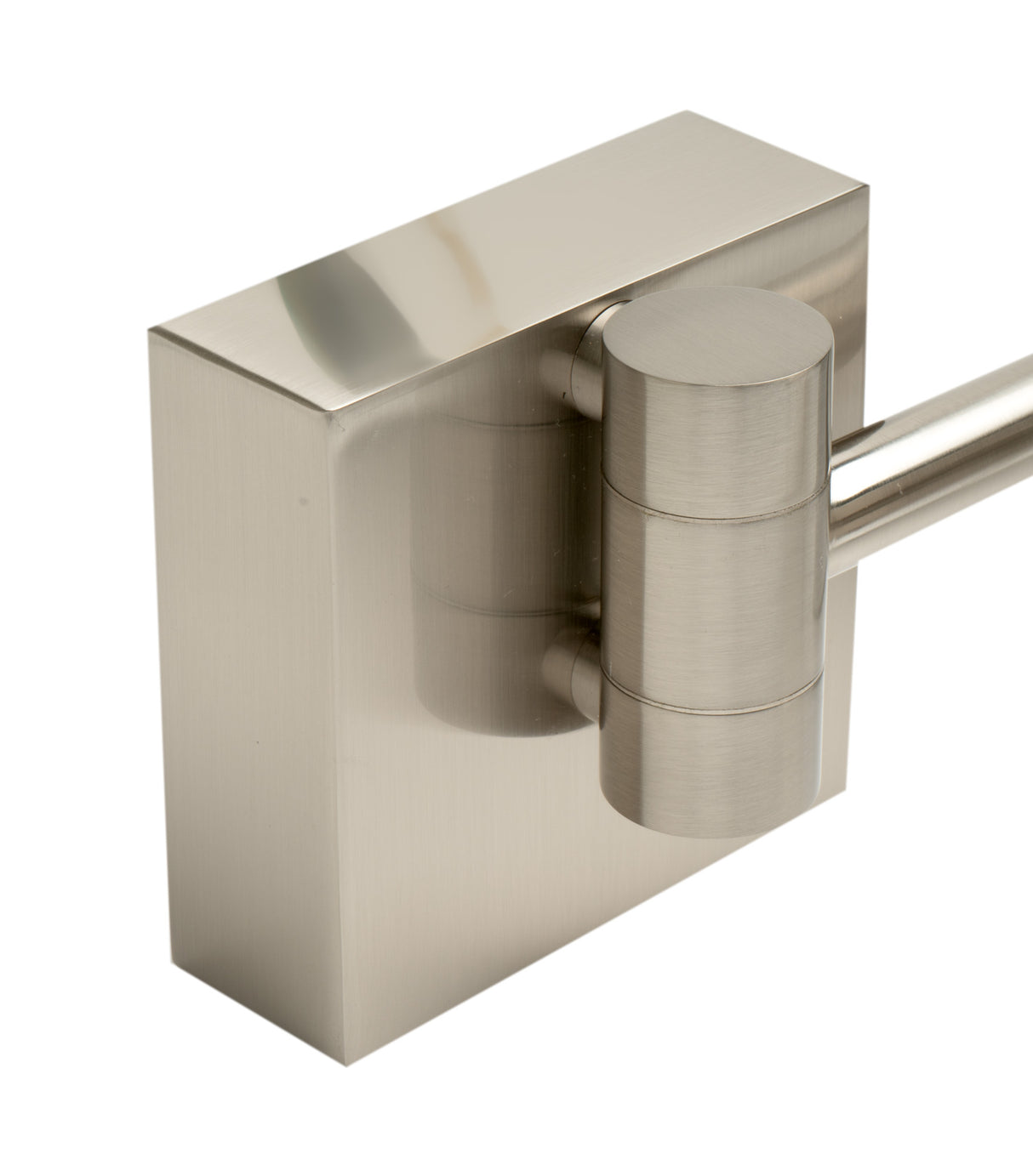 ALFI brand ABM8WLED-BN Brushed Nickel Wall Mount Square 8" 5x Magnifying Cosmetic Mirror with Light