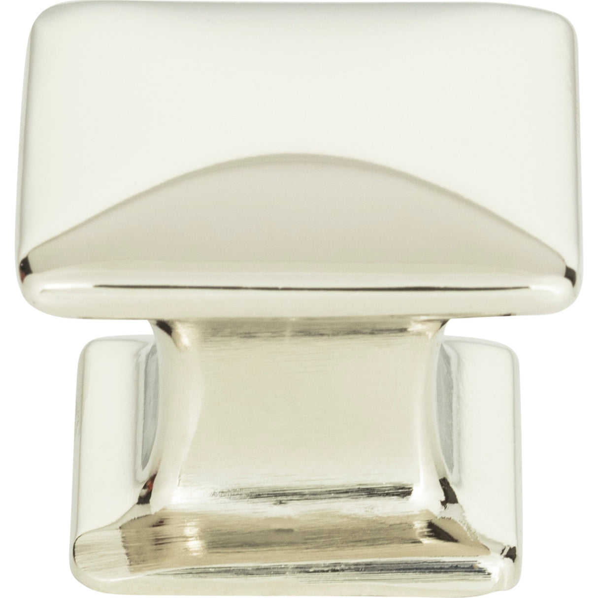 Atlas Homewares Alcott Square Knob 1 1/4 Inch Polished Nickel