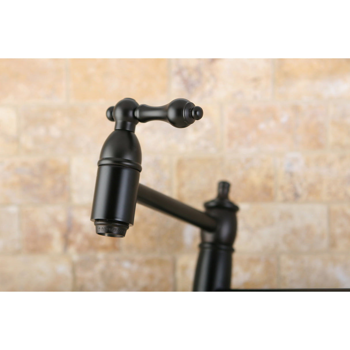 Kingston Brass KS3105AL Restoration Wall Mount Pot Filler Kitchen Faucet, Oil Rubbed Bronze