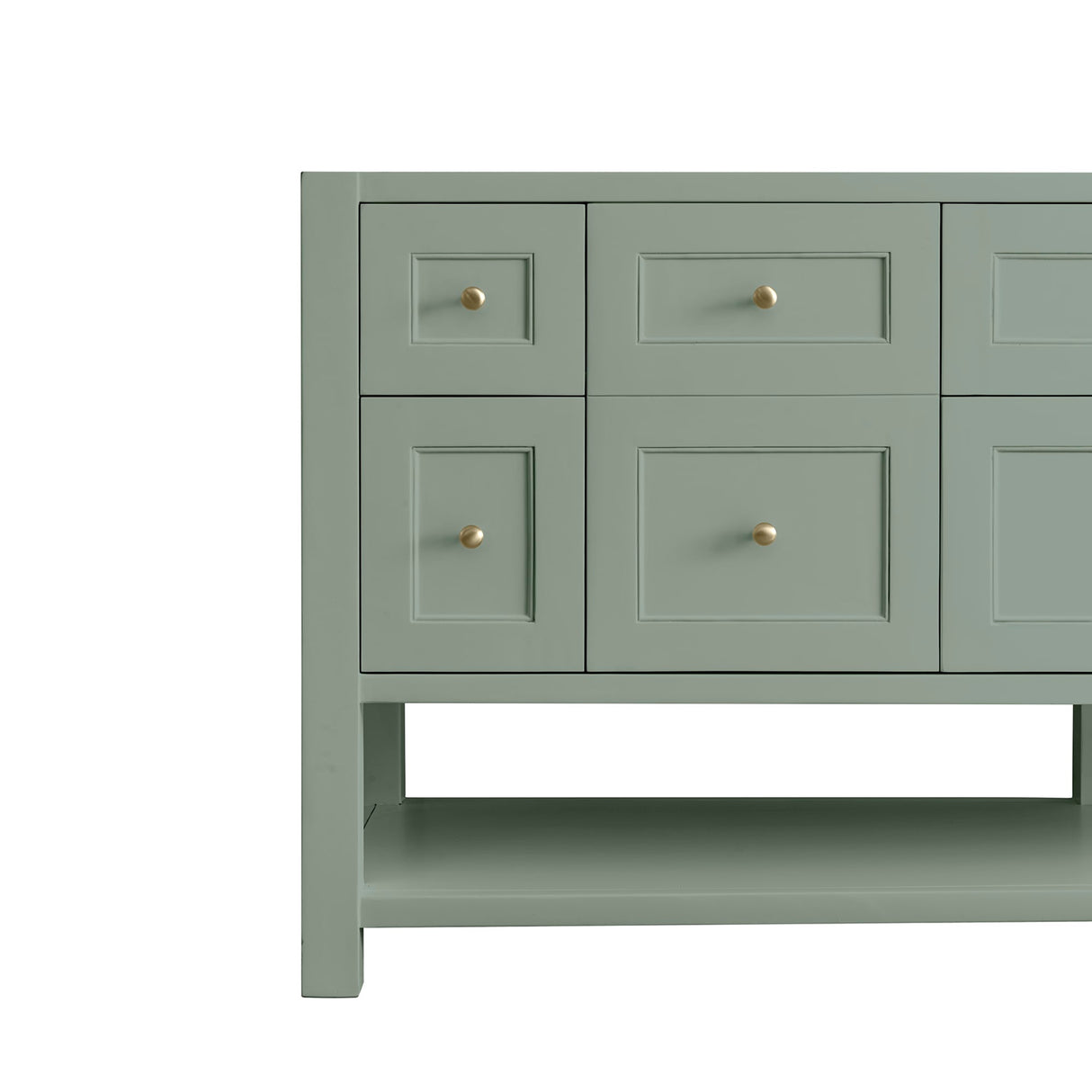 Breckenridge 72" Double Vanity, Smokey Celadon w/ 3 CM Ethereal Noctis Top