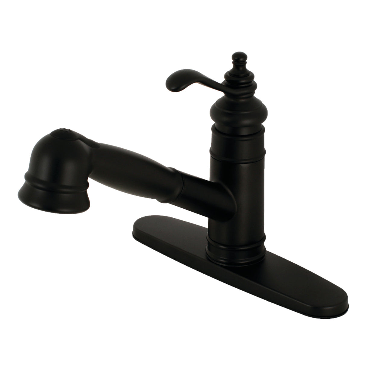 Gourmetier GSC7570TL Templeton Single-Handle Pull-Out Kitchen Faucet, Matte Black