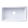 ALFI brand AB3018ARCH-W  30" White Arched Apron Thick Wall Fireclay Single Bowl Farm Sink