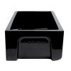 ALFI brand AB3318HS-BG Black Gloss 33" x 18" Reversible Fluted / Smooth Fireclay Farm Sink
