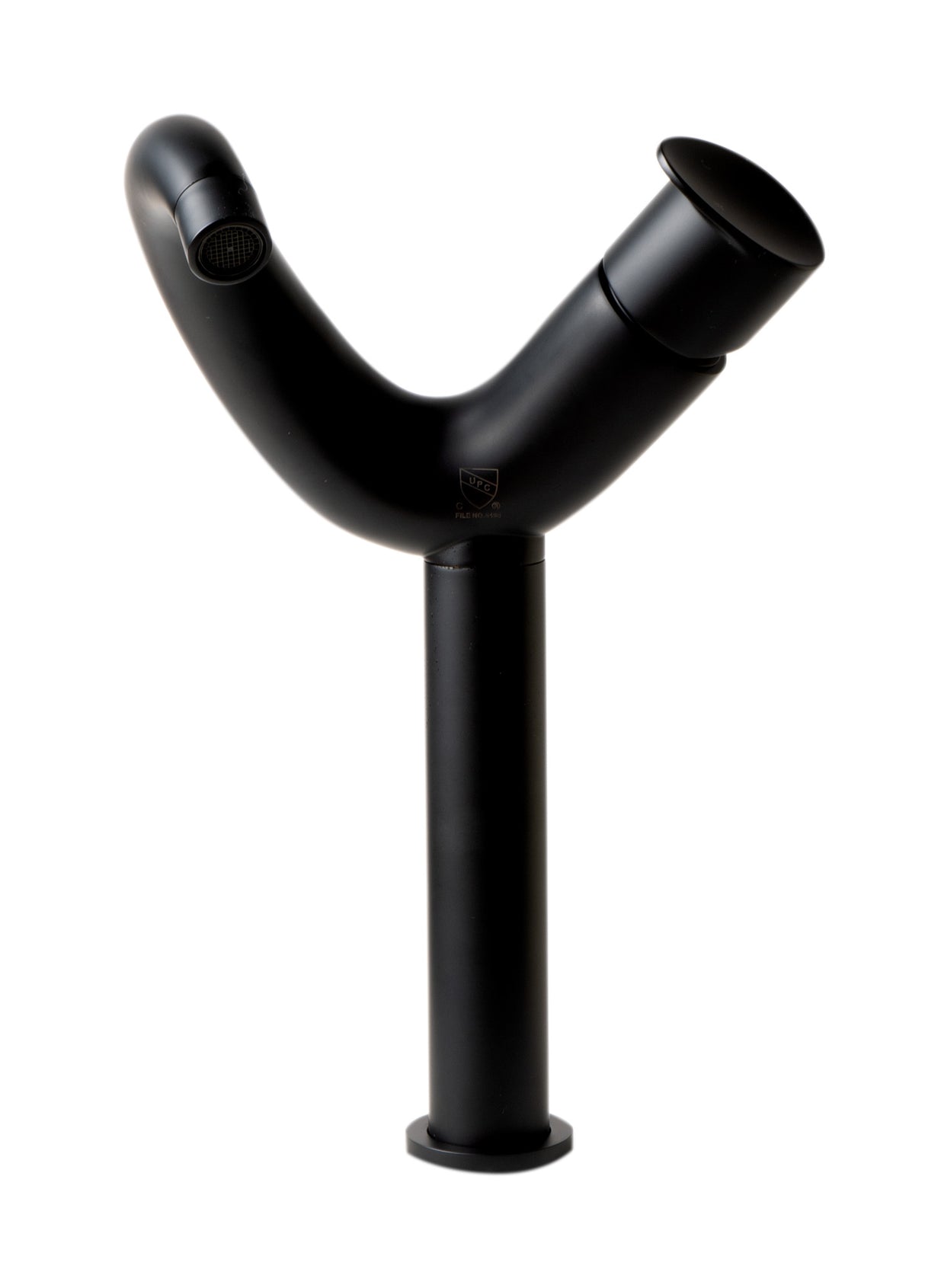 Black Matte Tall Wave Single Lever Bathroom Faucet