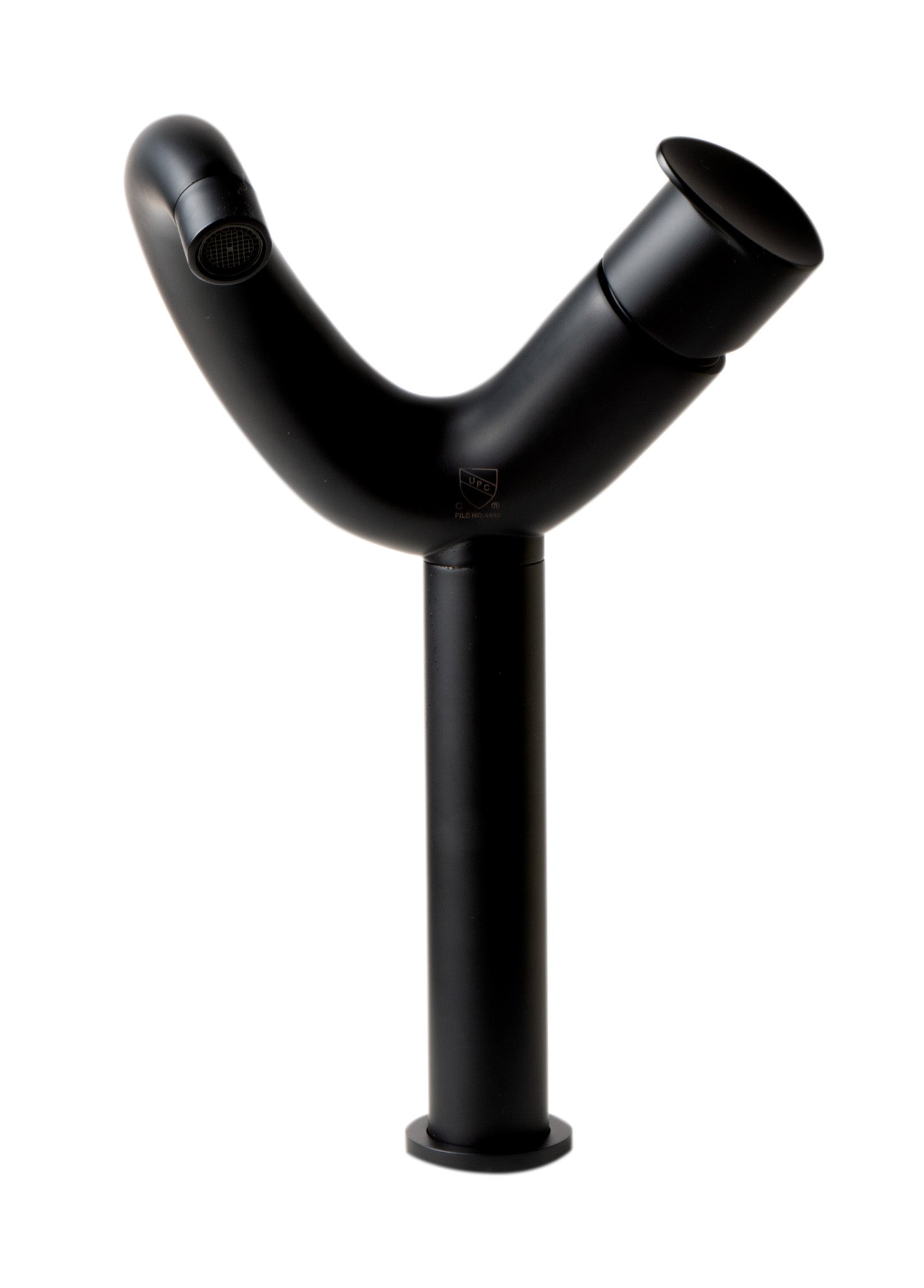 Black Matte Tall Wave Single Lever Bathroom Faucet