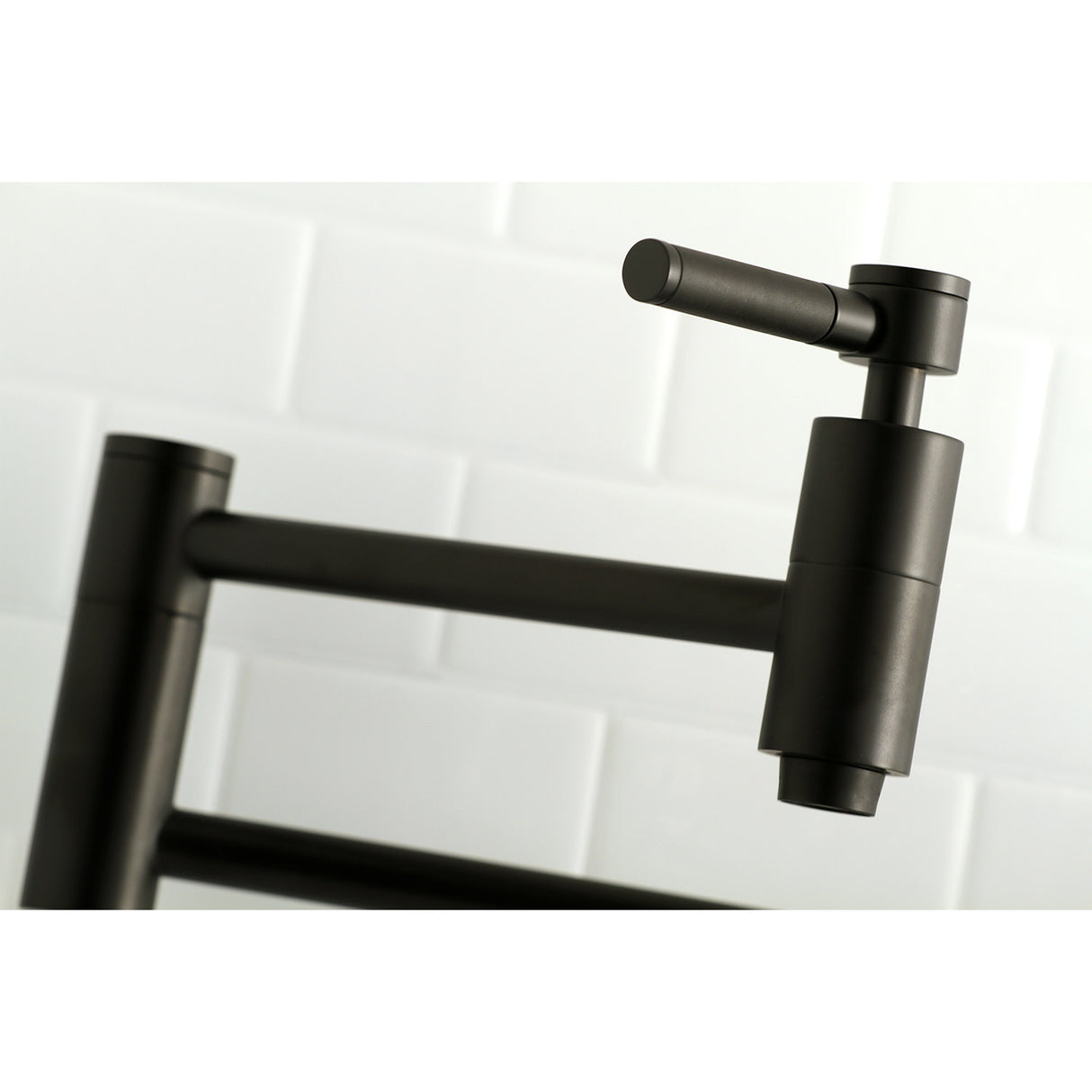 Kingston Brass KS8100DKL Concord Wall Mount Pot Filler Kitchen Faucet, Matte Black