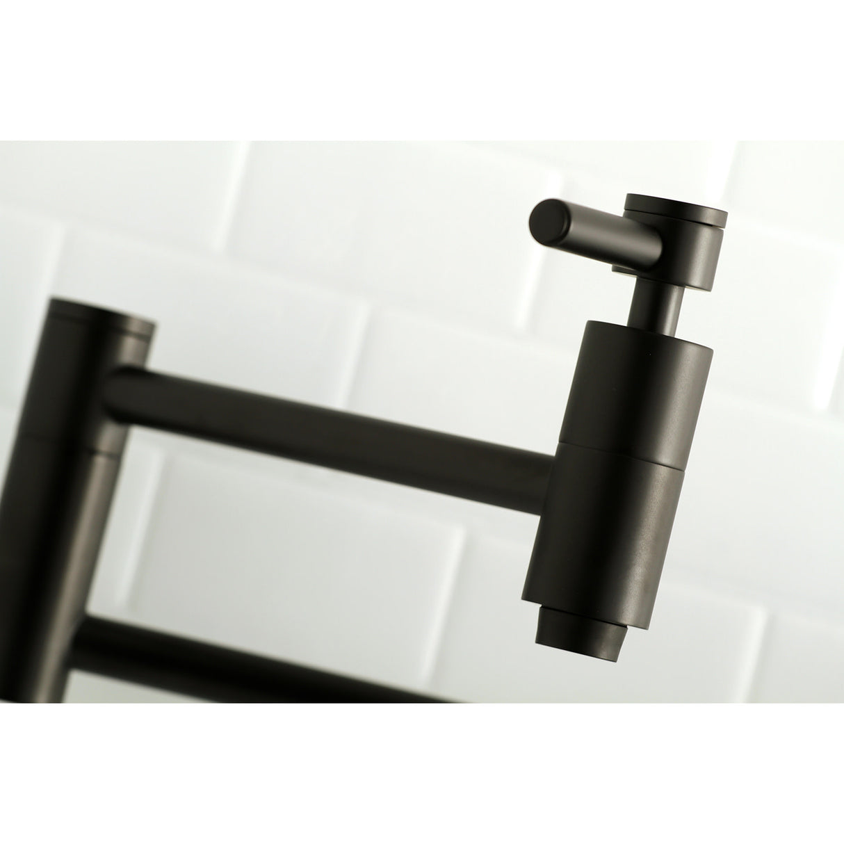 Kingston Brass KS8100DL Concord Wall Mount Pot Filler Kitchen Faucet, Matte Black