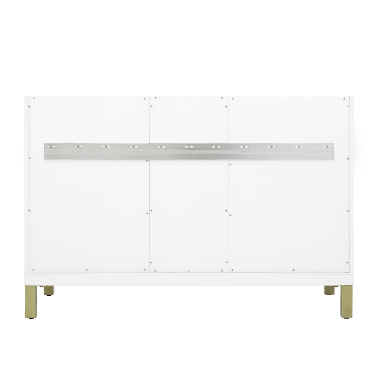 Chicago 48" Single Vanity, Glossy White, w/ 3 CM Carrara Marble Top