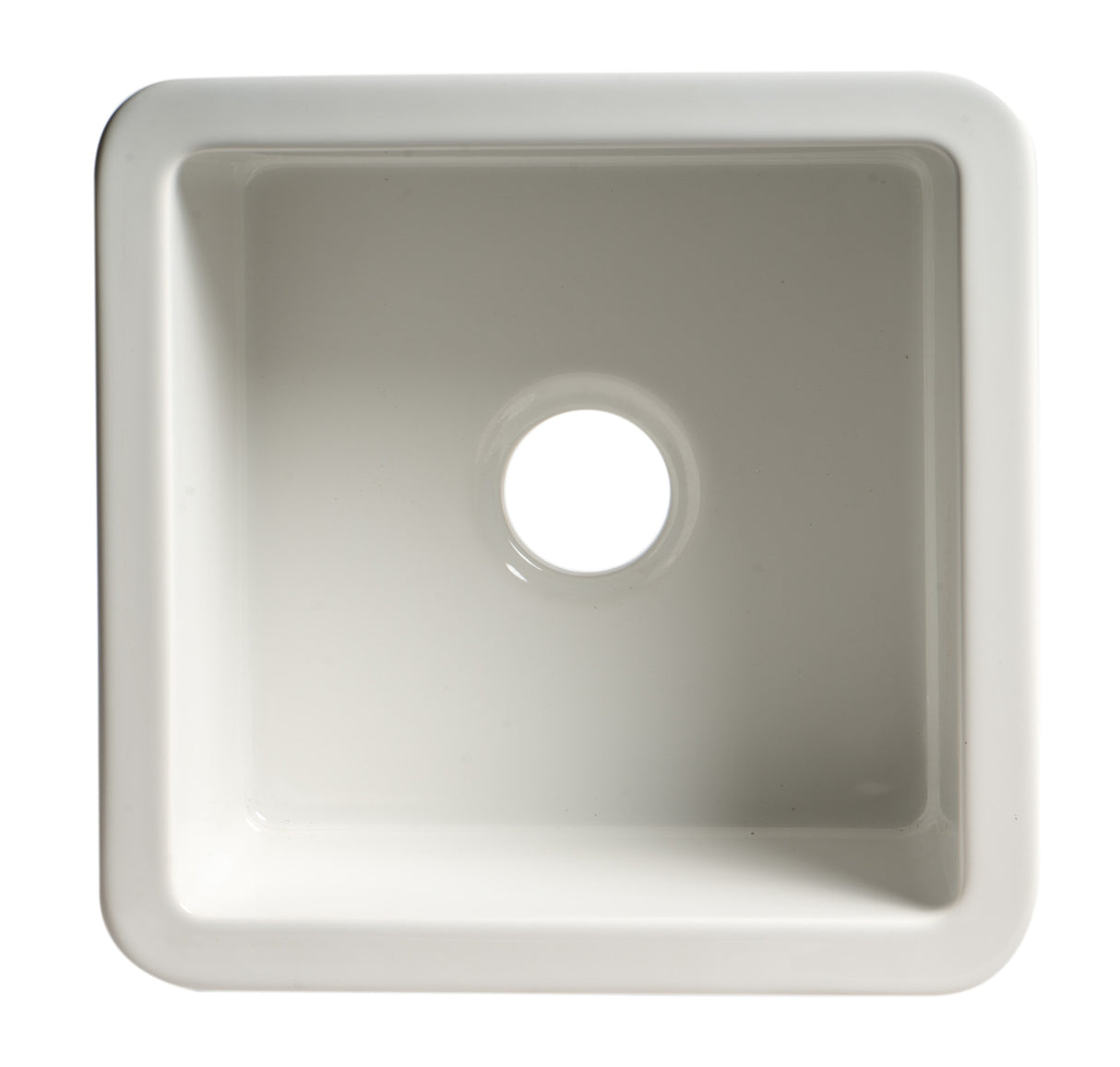White Square 18" x 18" Undermount / Drop In Fireclay Prep Sink