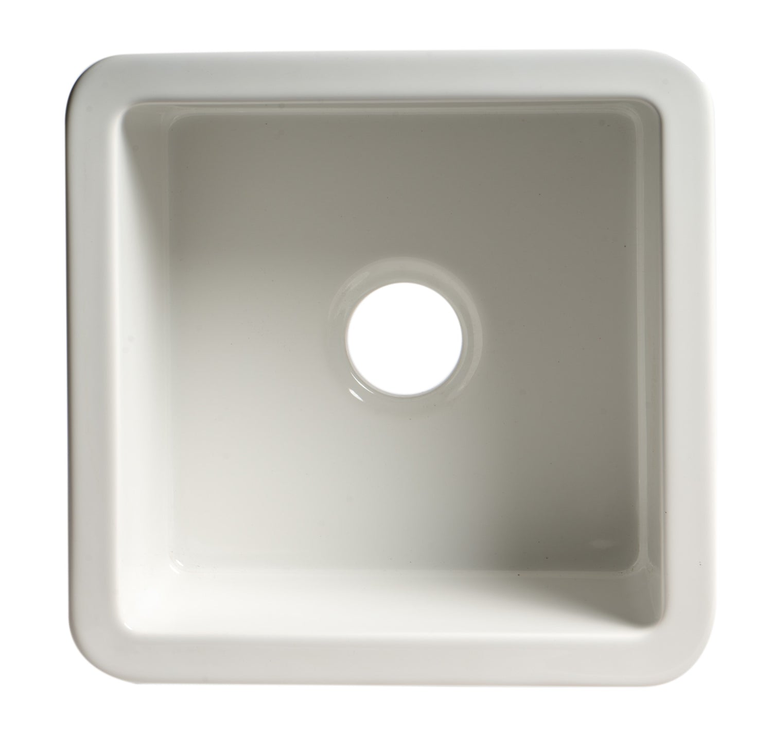 White Square 18" x 18" Undermount / Drop In Fireclay Prep Sink