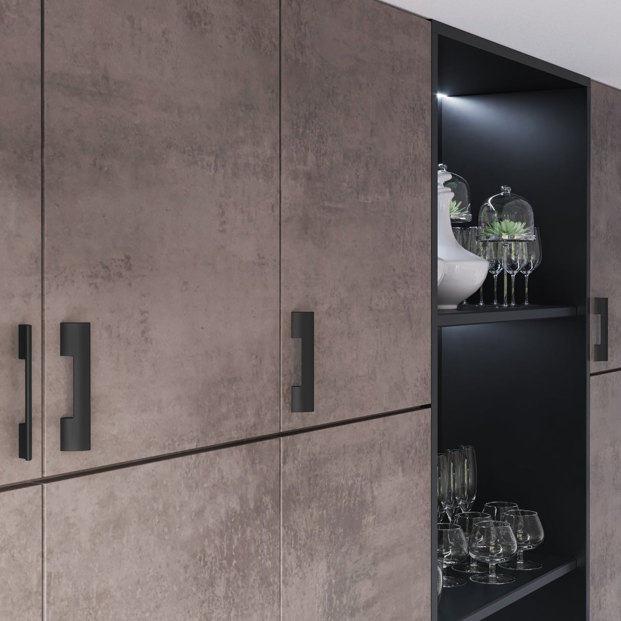 Atlas Homewares Atwood Pull 8 13/16 Inch (c-c) Matte Black