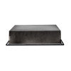 ALFI brand 16" x 16" Black Matte Stainless Steel Square Single Shelf Bath Shower Niche