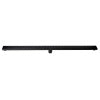ALFI brand 47" Black Matte Stainless Steel Linear Shower Drain with Groove Holes