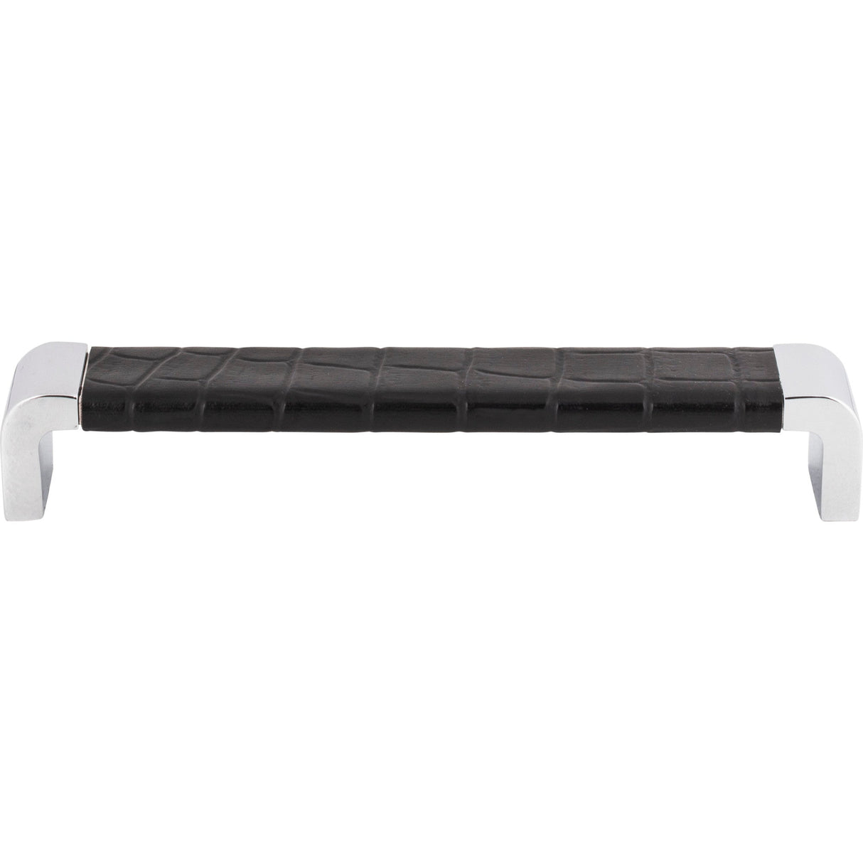 Atlas Homewares Paradigm Pull 6 5/16 Inch (c-c) CH & Black Croc Leather