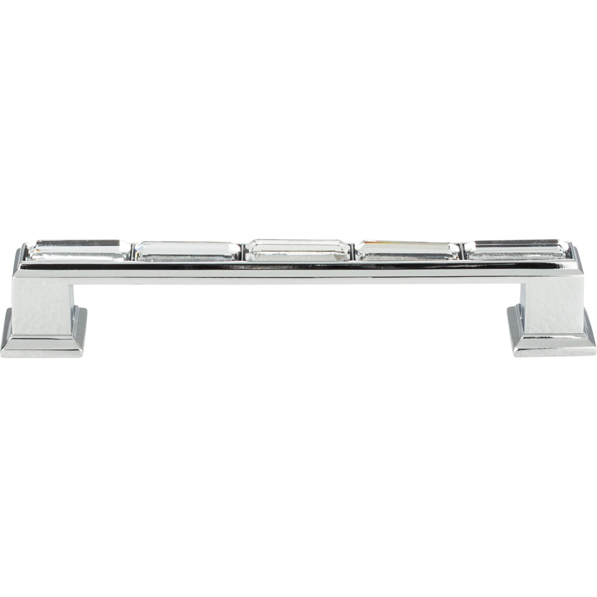Atlas Homewares Legacy Crystal Pull 5 1/16 Inch (c-c) Polished Chrome