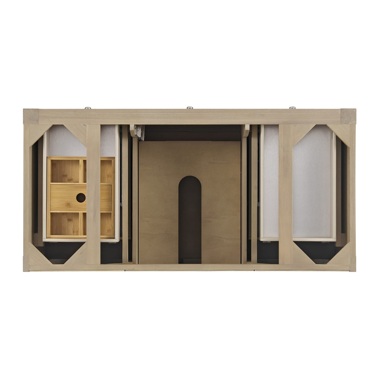 Breckenridge 48" Single Vanity, Whitewashed Oak, w/ 3 CM Tajnar Eclos Top w/FreePower Wireless Charger