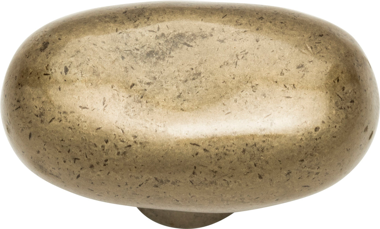 Atlas Homewares Distressed Oval Knob 1 11/16 Inch Champagne
