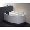 EAGO AM161-R 5' Single Person Corner White Acrylic Whirlpool Bath Tub - Drain on Right