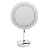 ALFI brand ABM9FLED-PC Polished Chrome Tabletop Round 9" 5x Magnifying Cosmetic Mirror with Light