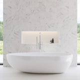 Wetwall Panel Larisis Marble 30in x 72in Bullnose Edge to Flat Edge W7054