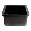 Black Matte Square 18" x 18" Undermount / Drop In Fireclay Prep Sink