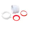 1-1/2 in. White Plastic Threaded Sink Drain Pipe Adapter with Slip-Joint Nut and Washer