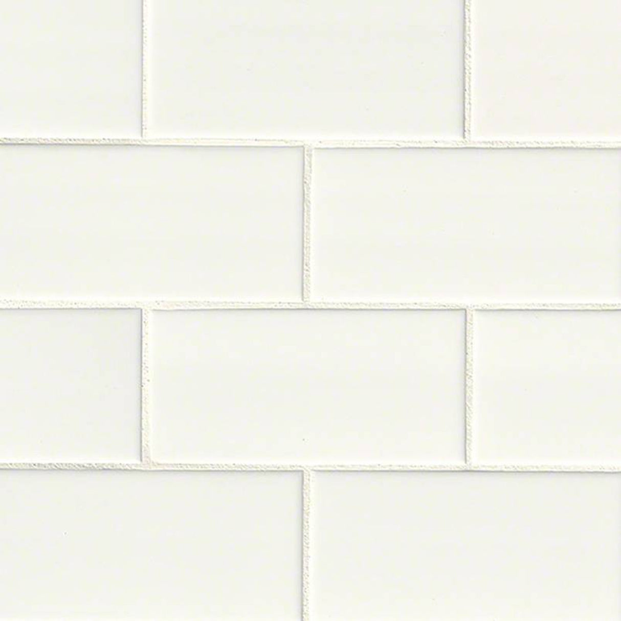 White glossy 4x12 glazed ceramic wall tile msi collection NWHIGLO4X12 product shot multiple tiles top view #Size_4"x12"