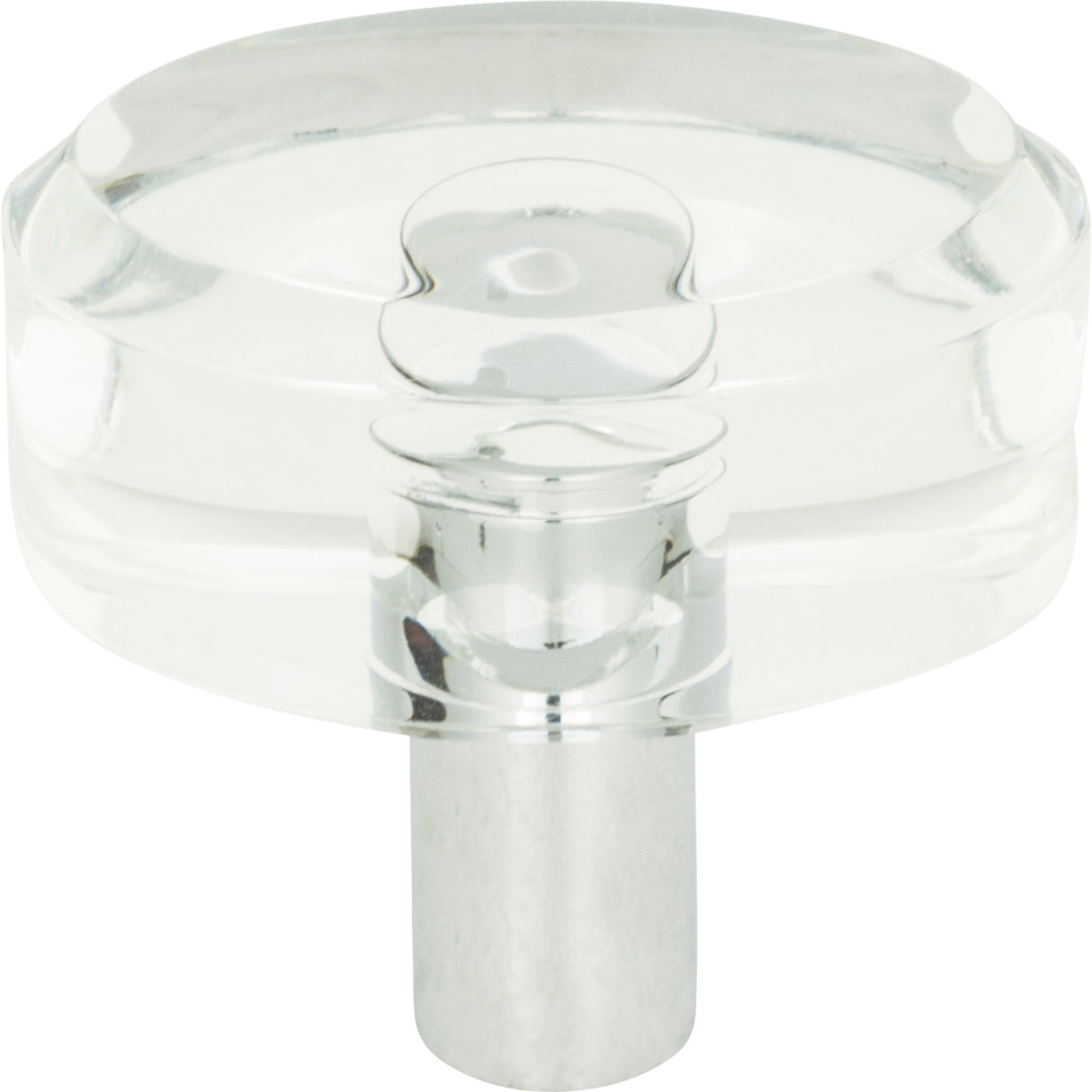 Atlas Homewares Optimism Oval Knob 1 1/2 Inch Polished Chrome