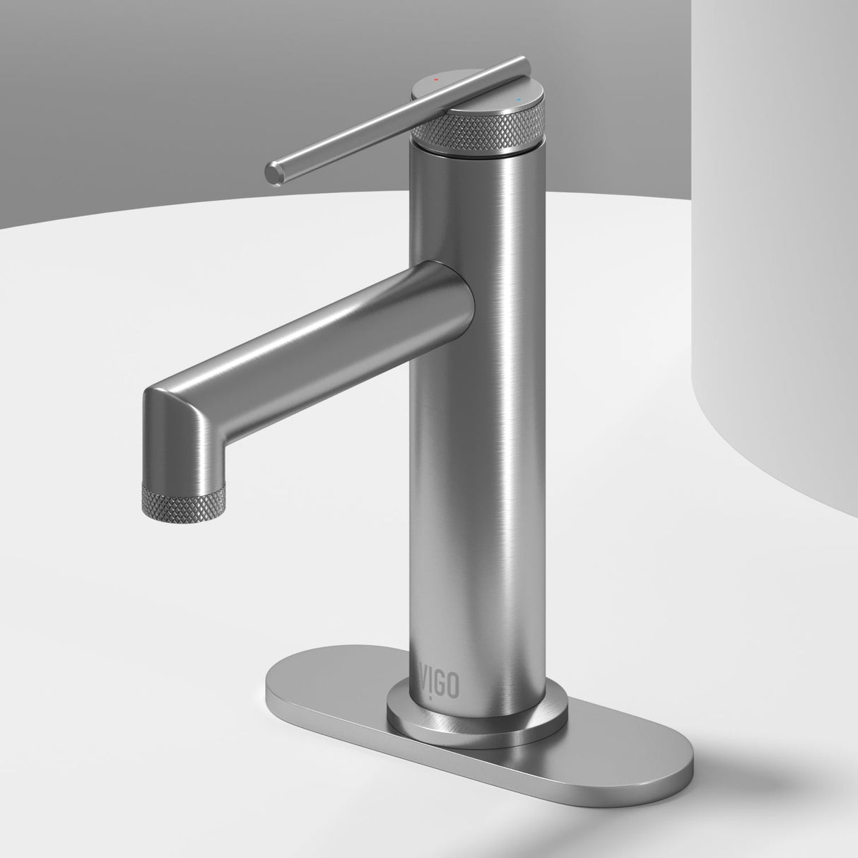 Sterling Single Hole Single-Handle Bathroom Faucet with Deck Plate in Brushed Nickel VG01049BNK1