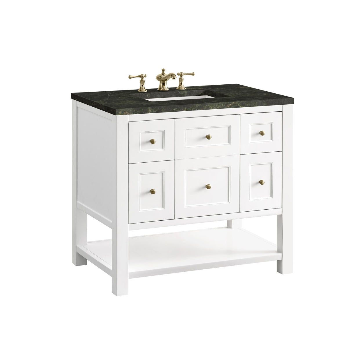 Breckenridge 36" Single Vanity, Bright White, w/ 3 CM Phantome Eclos Top